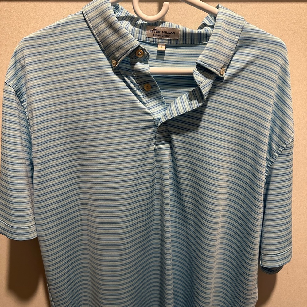 Peter Millar Mens Large Summer Comfort Polo
